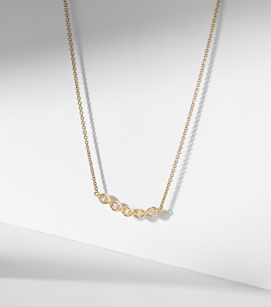 14kt gold necklace with diamonds | Sydney Evan