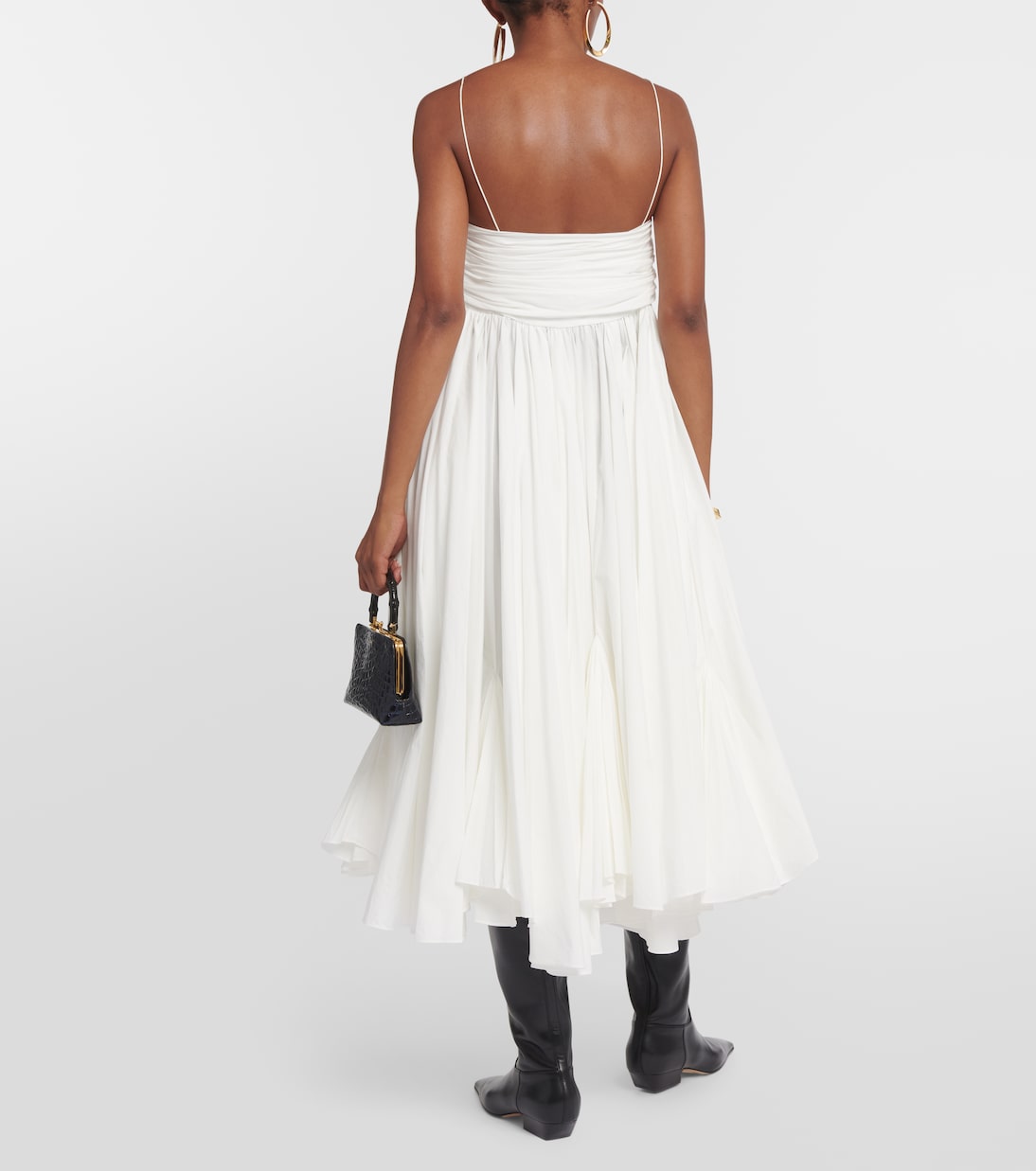 Robe midi Lally en coton | Khaite