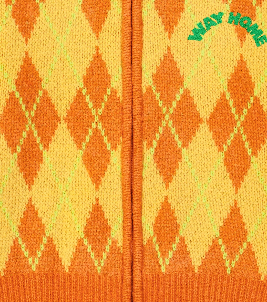 Argyle zip-up sweater | Jellymallow