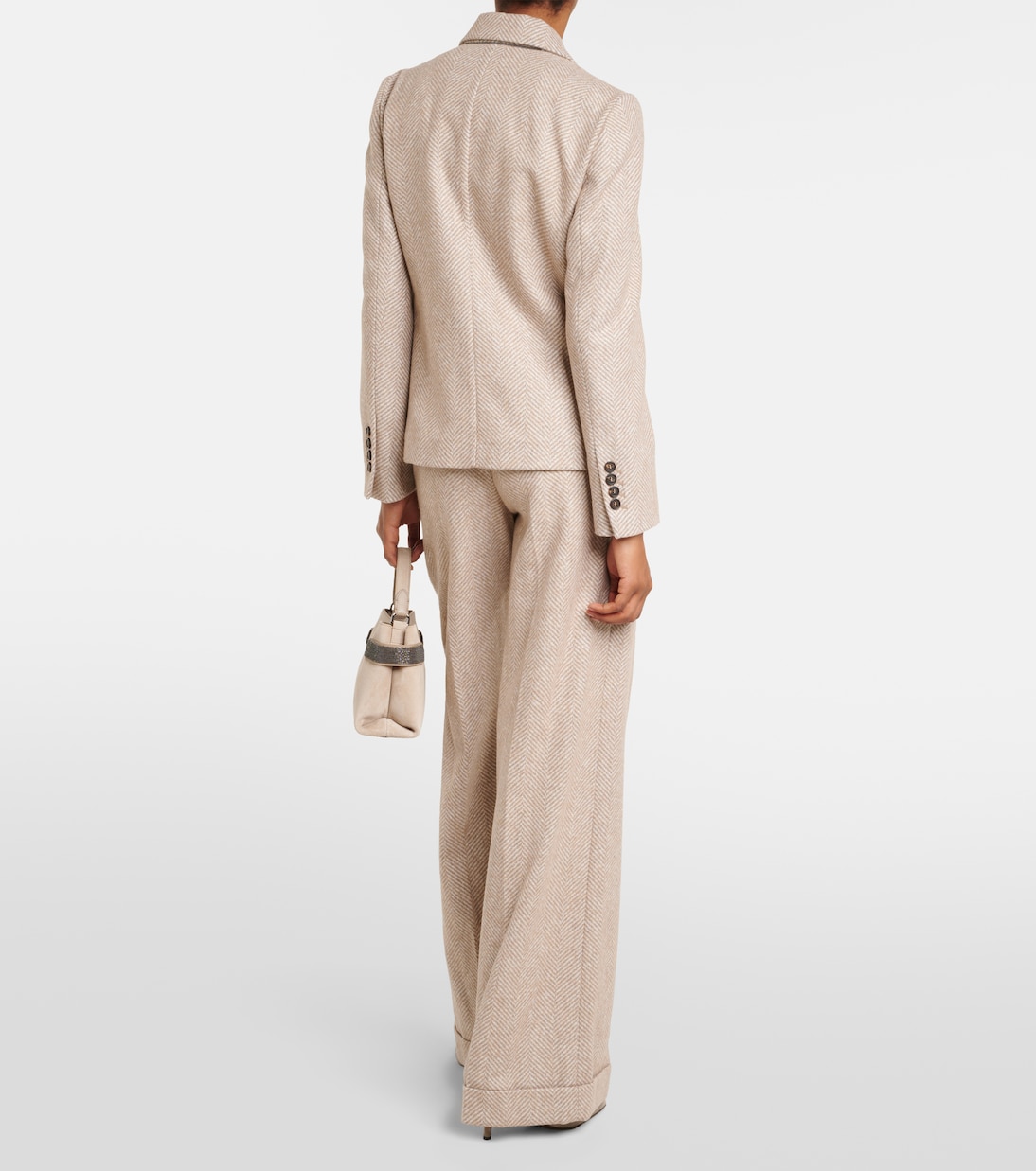 Blazer cruzado de mezcla de lana | Brunello Cucinelli