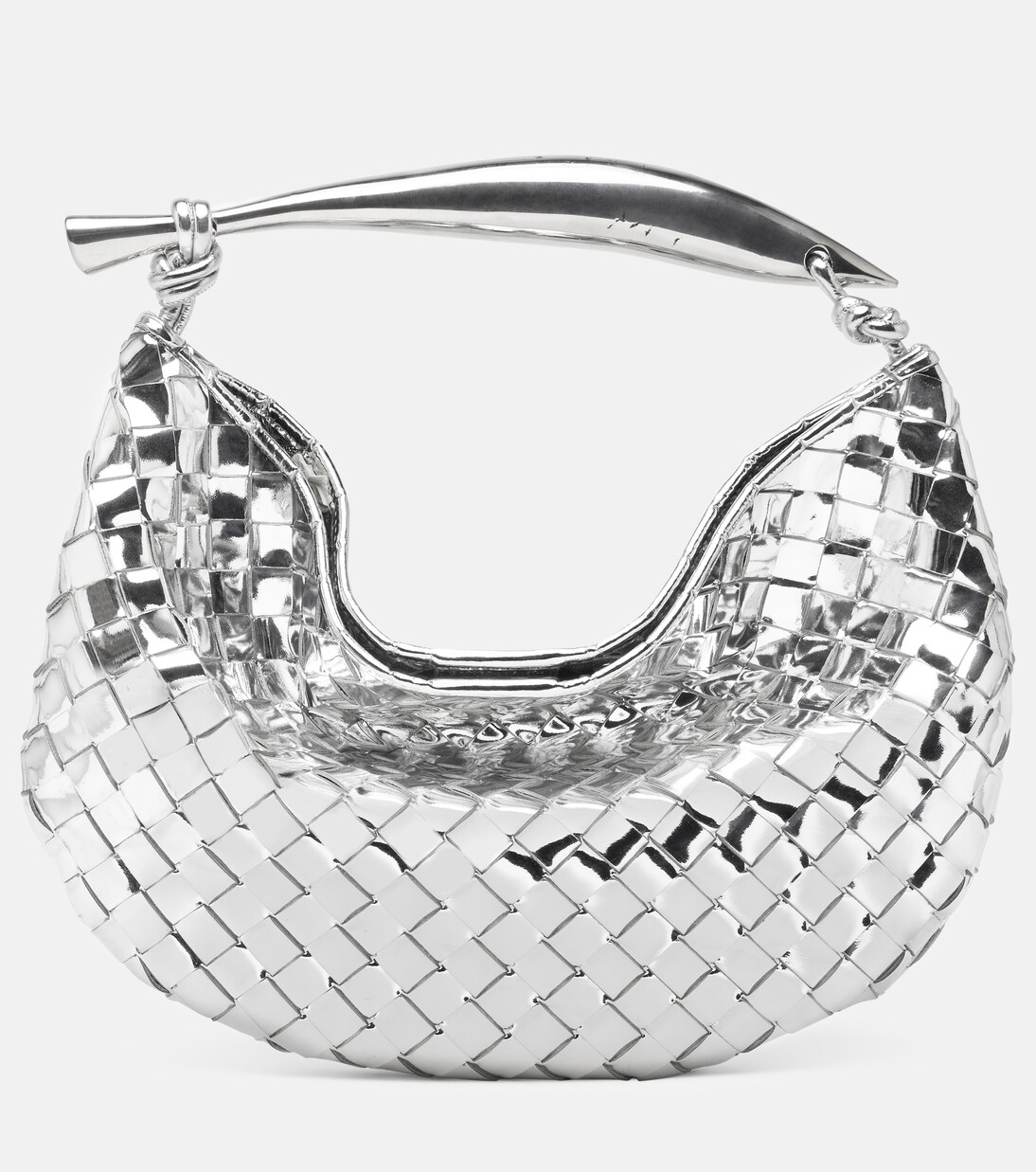 Sardine Intrecciato mirrored leather tote bag | Bottega Veneta