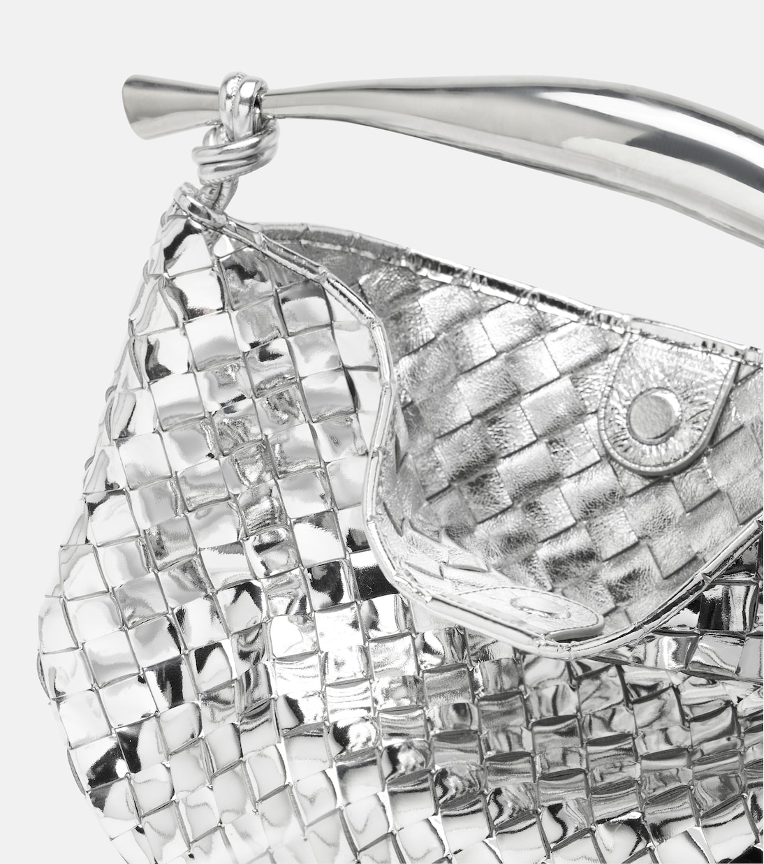 Sardine Intrecciato mirrored leather tote bag | Bottega Veneta