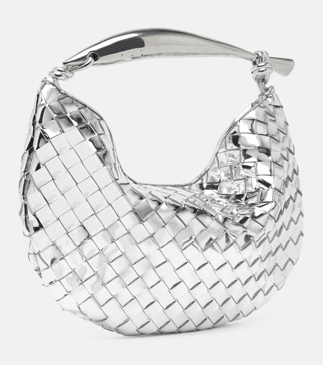 Sardine Intrecciato mirrored leather tote bag | Bottega Veneta