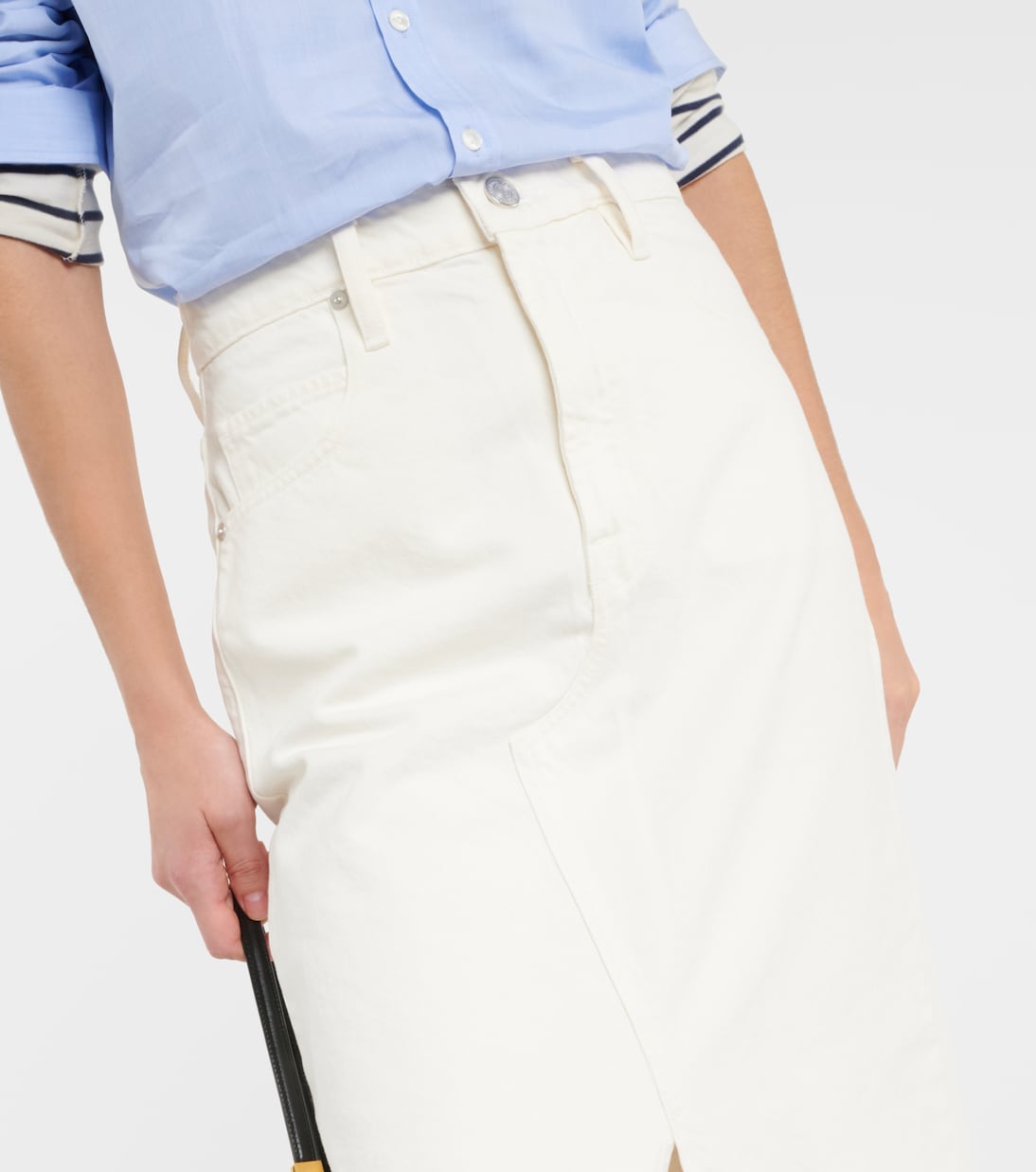 The Midaxi denim midi skirt | Frame