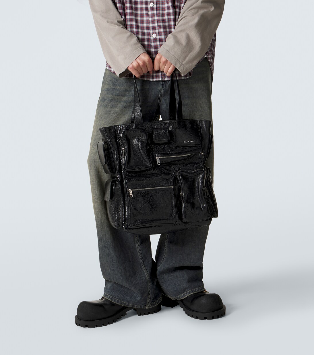Superbusy distressed leather tote bag | Balenciaga