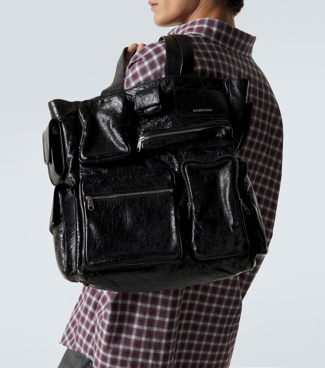 Superbusy distressed leather tote bag | Balenciaga