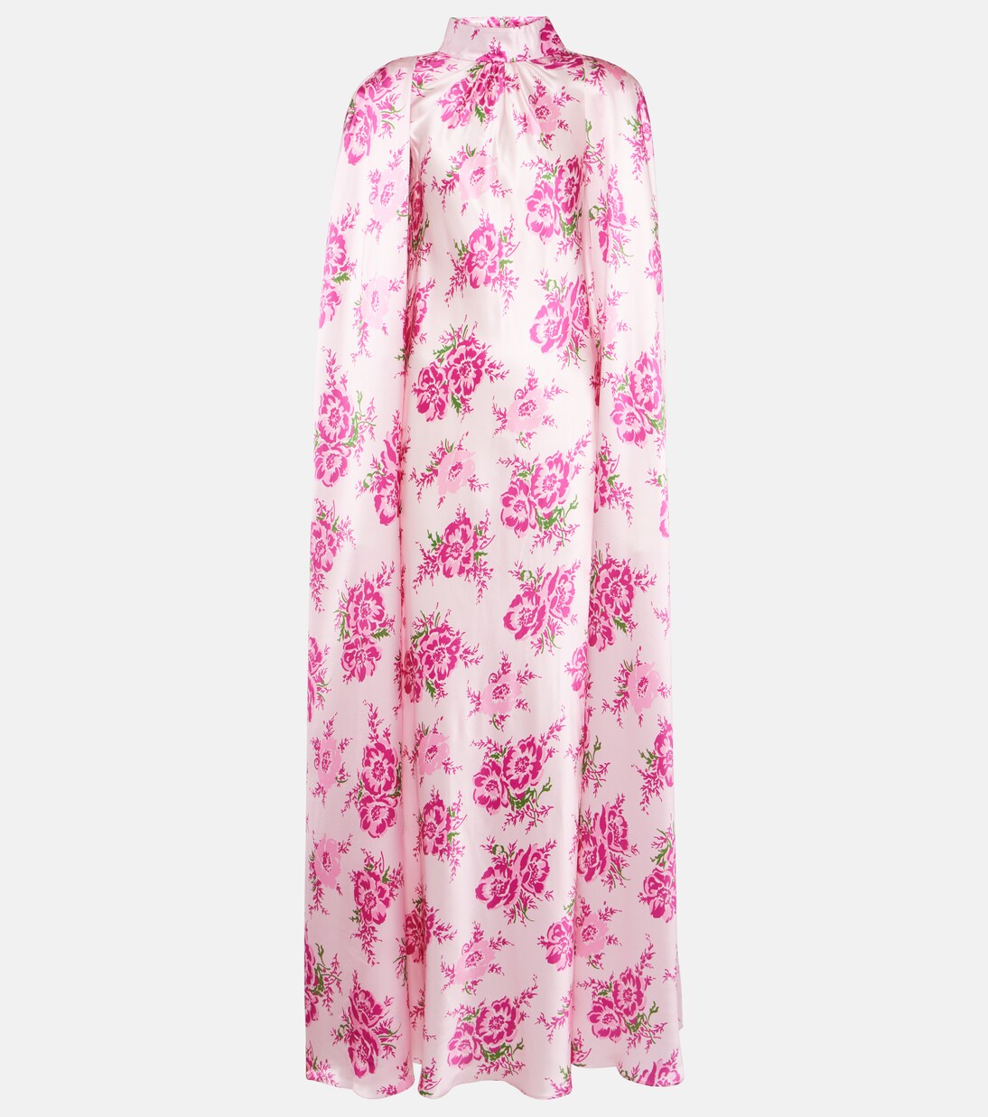 Robe longue en satin de soie à fleurs | Rodarte