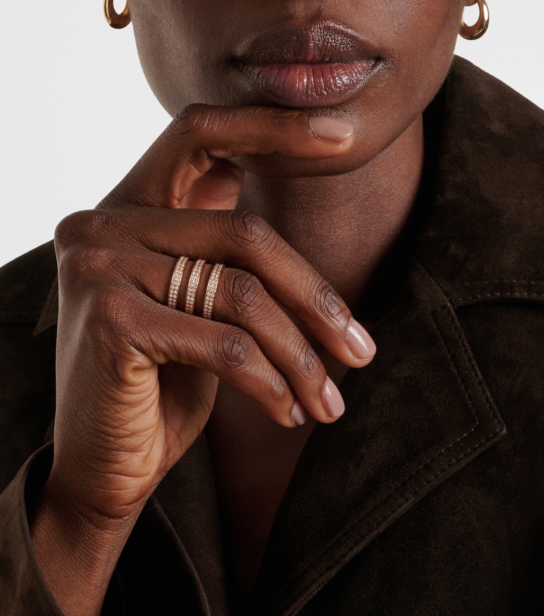 Berbere 18kt rose gold ring with diamonds | Repossi