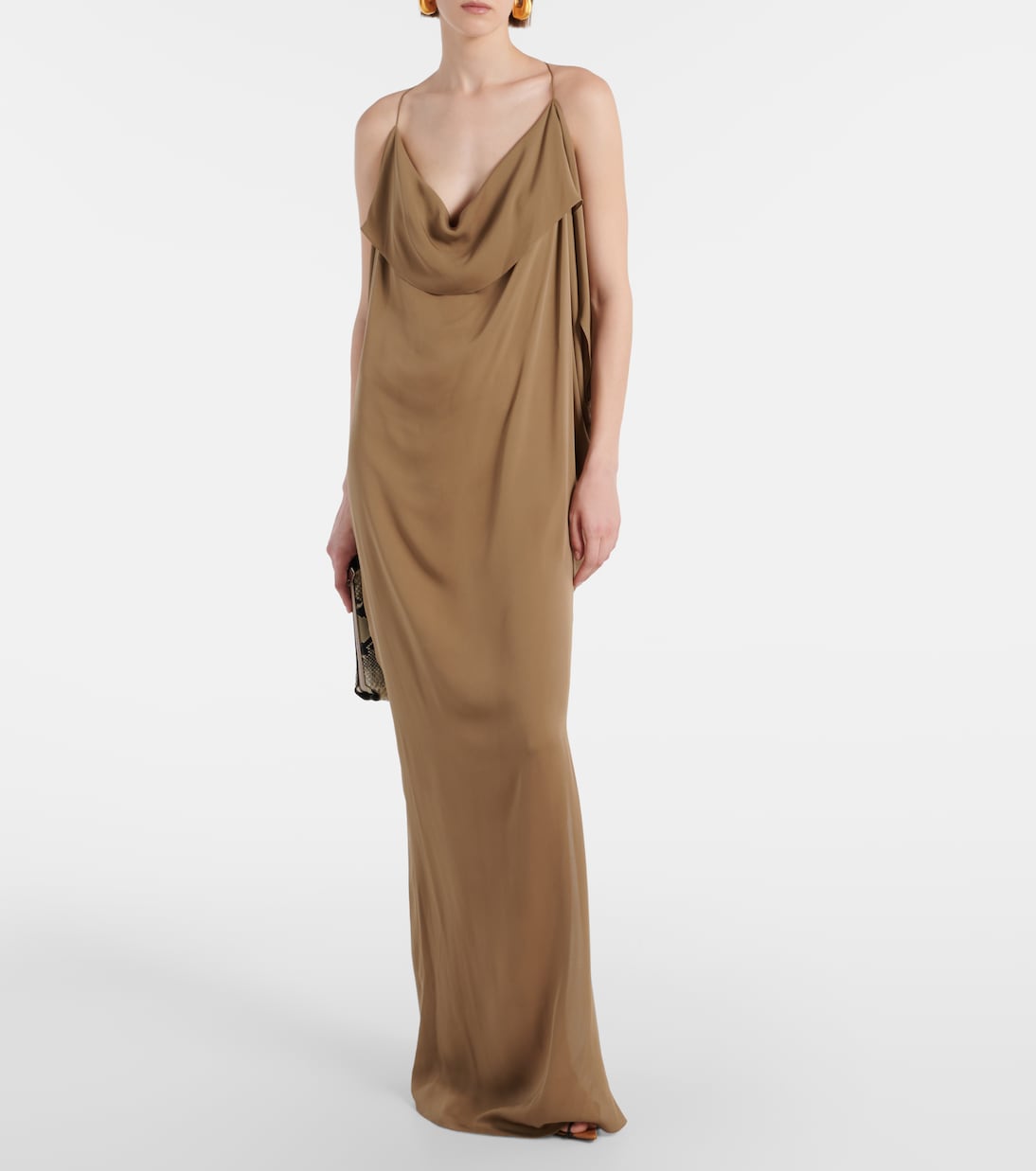 Robe longue Dandora en soie | Khaite