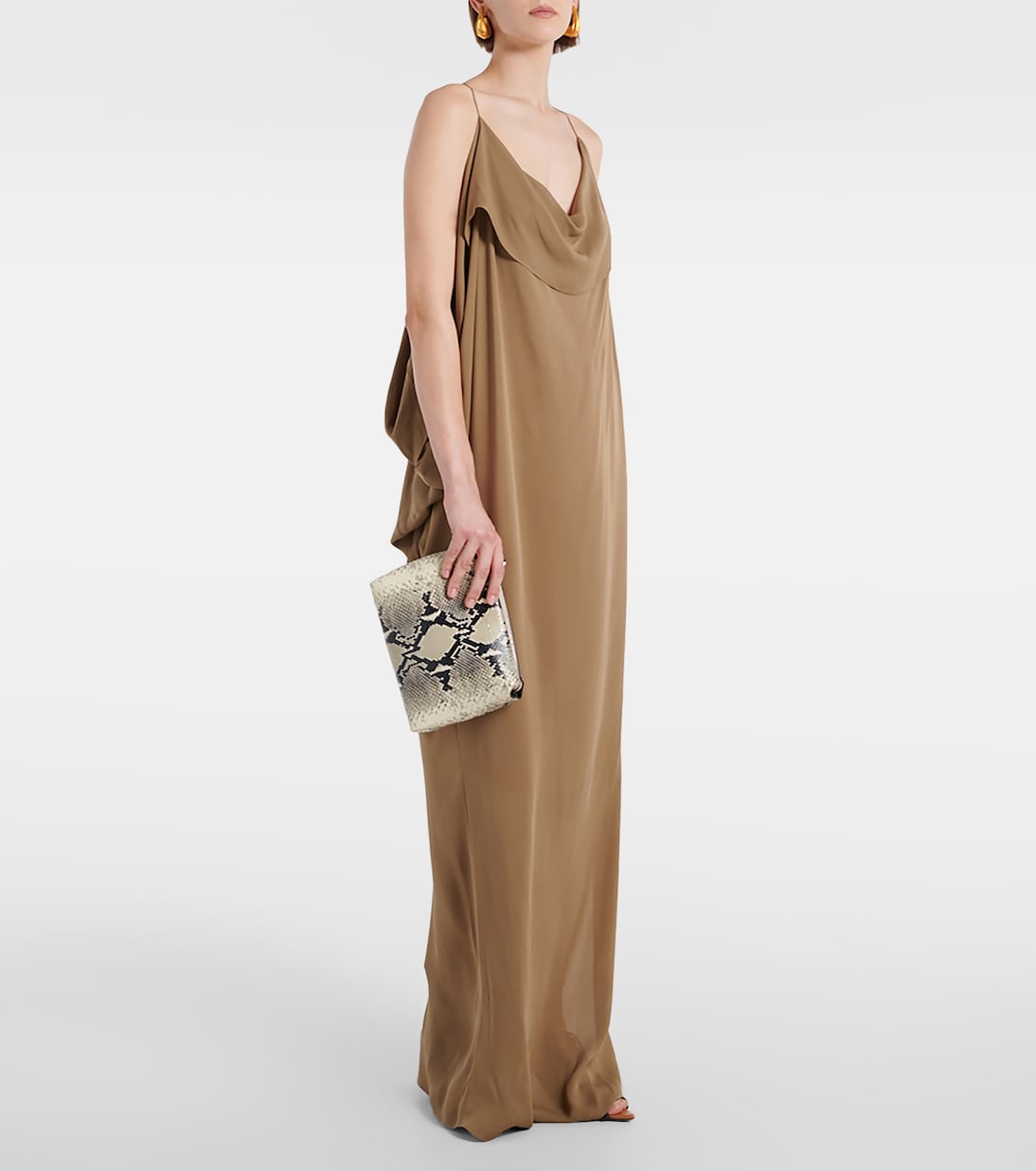 Robe longue Dandora en soie | Khaite