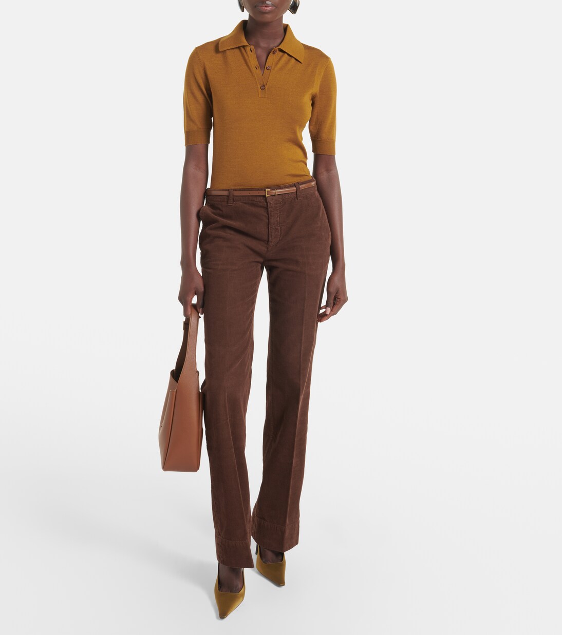 Cashmere, wool and silk polo shirt | Saint Laurent