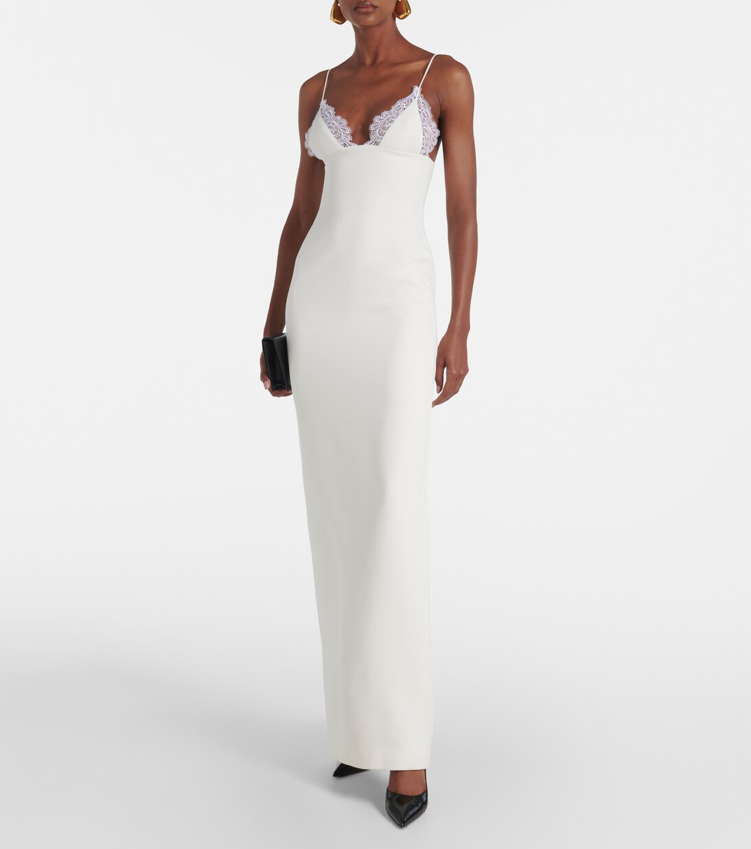 Bridal lace-trimmed gown | David Koma