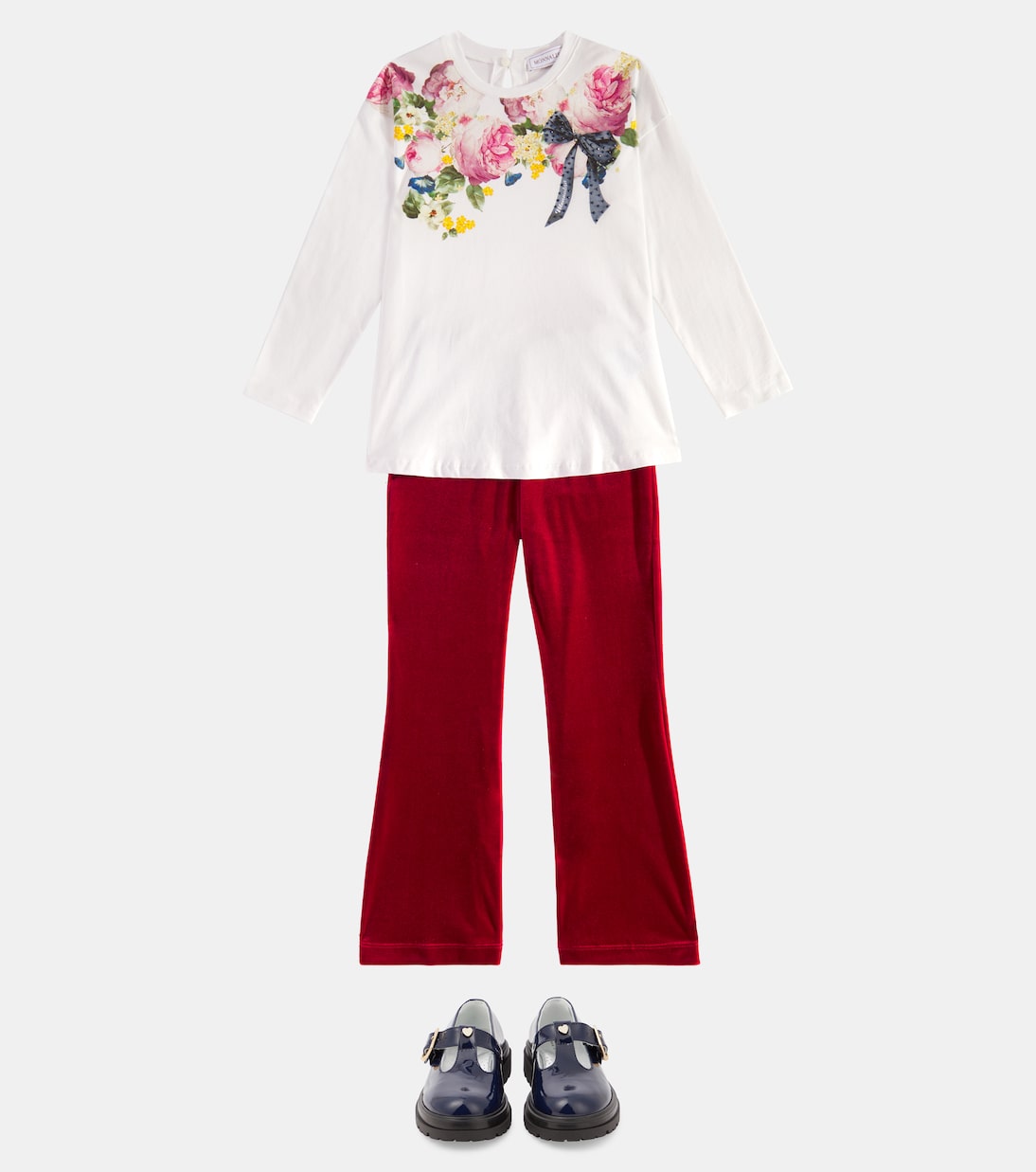 Pantalones rectos de chenilla | Monnalisa