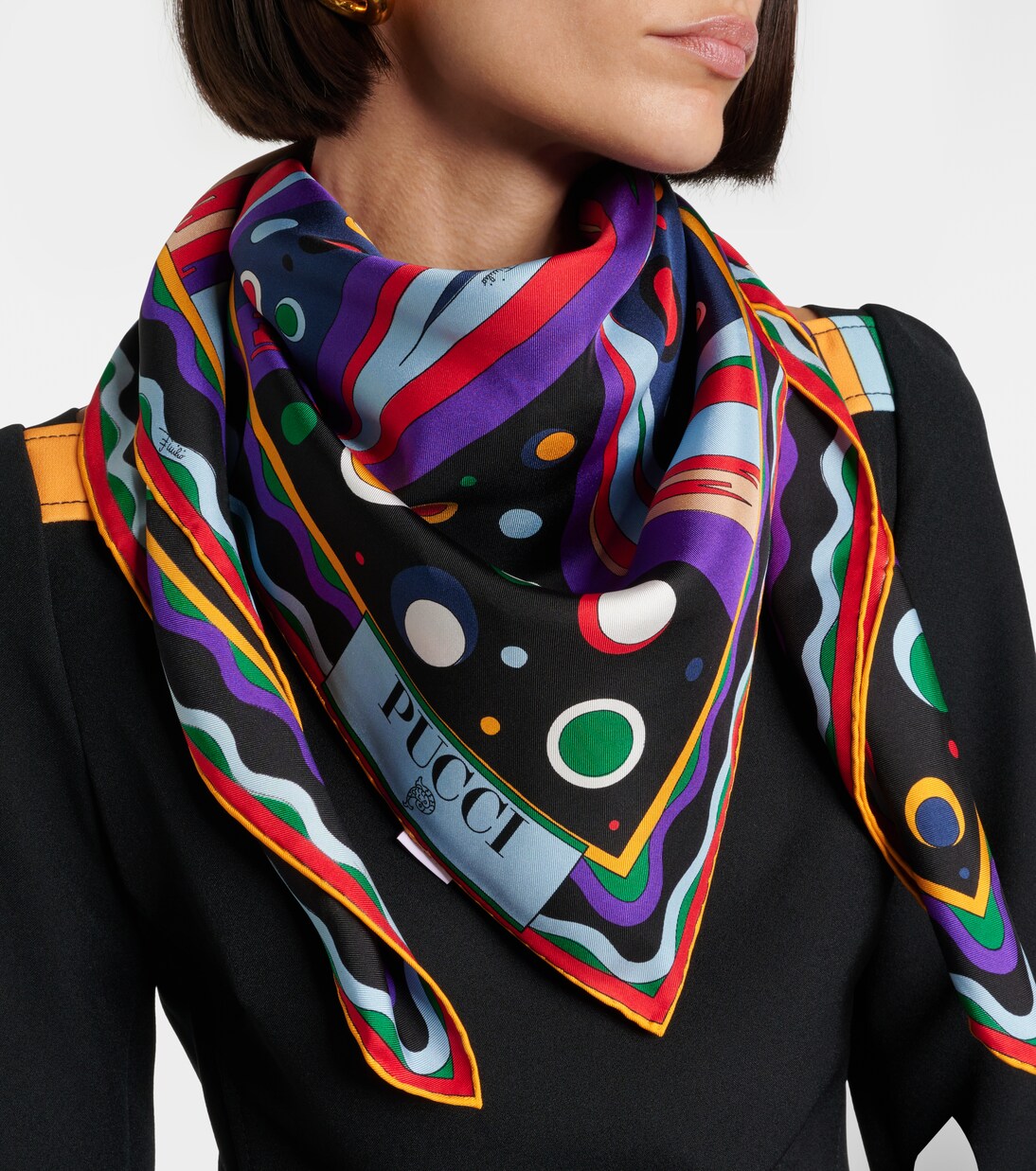 Fontane silk twill scarf | Pucci