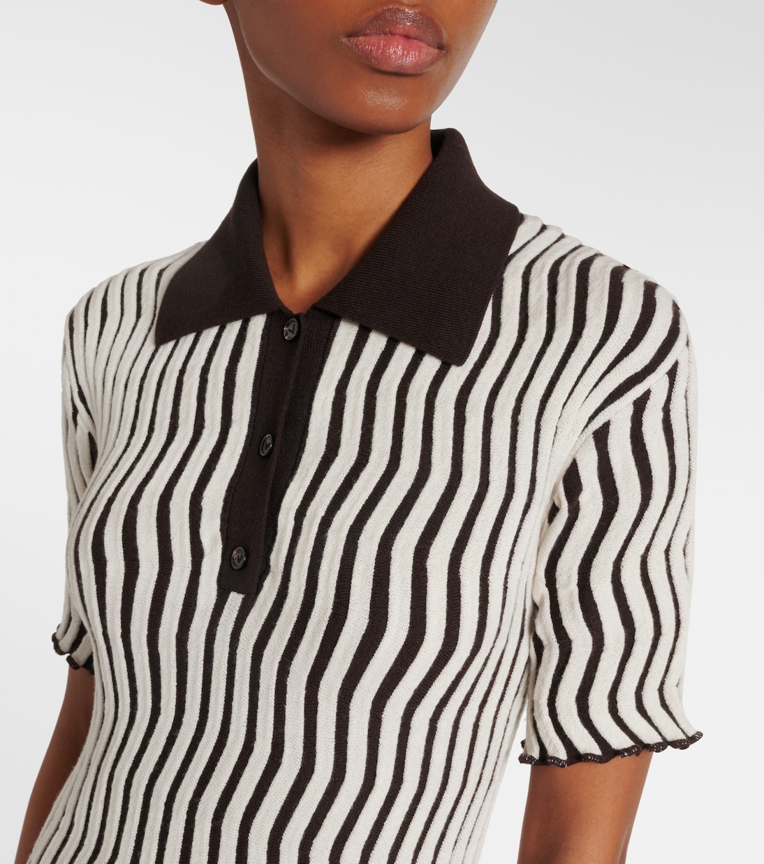 Striped wool polo dress | Bottega Veneta