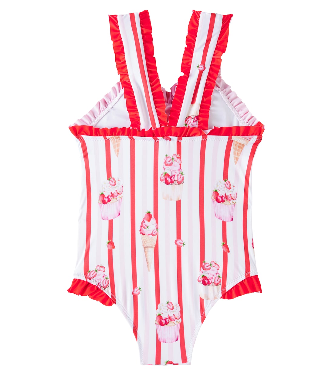 Bow-detail striped printed swimsuit | Patachou