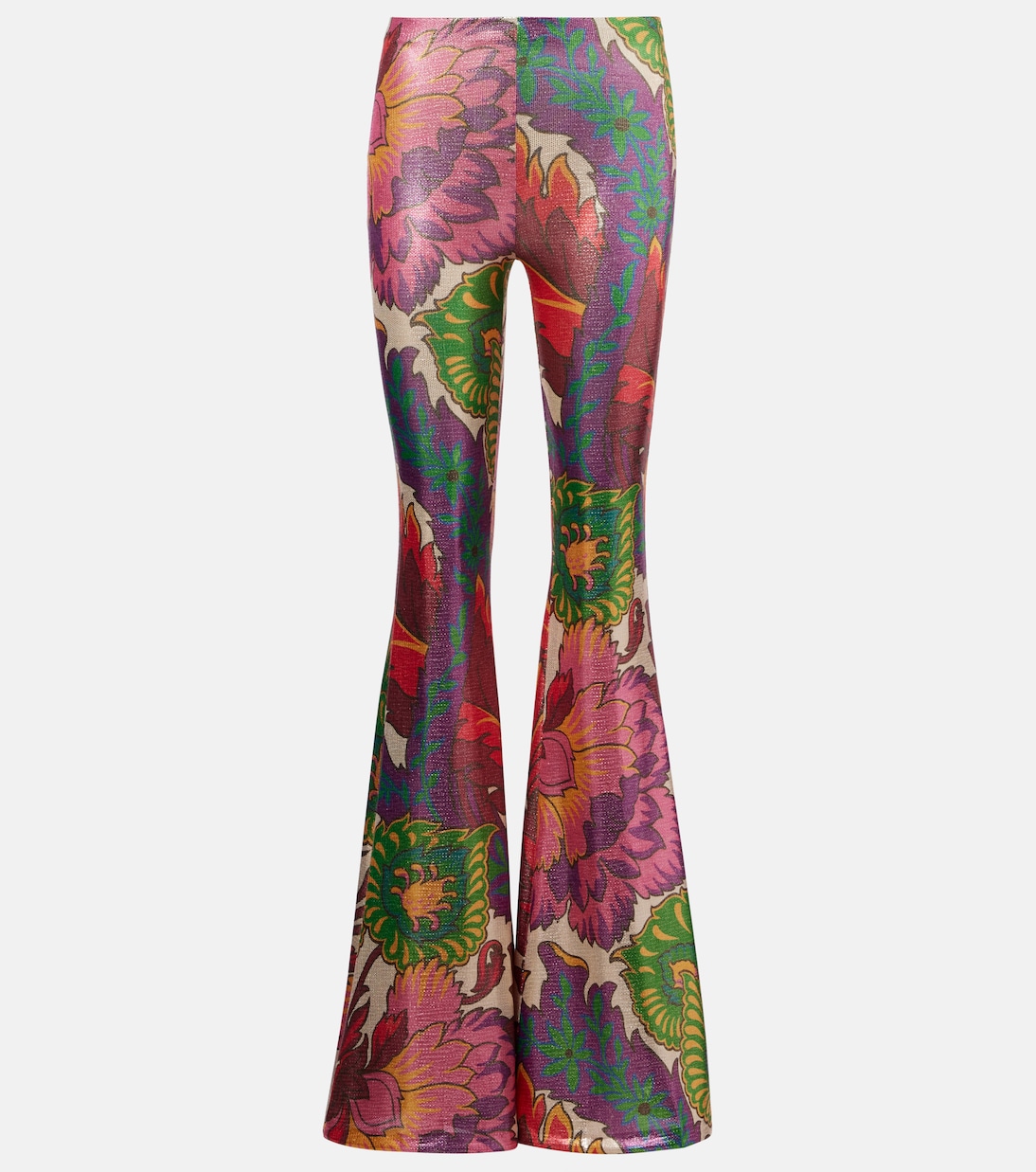 Semi-sheer flared jersey pants | Etro