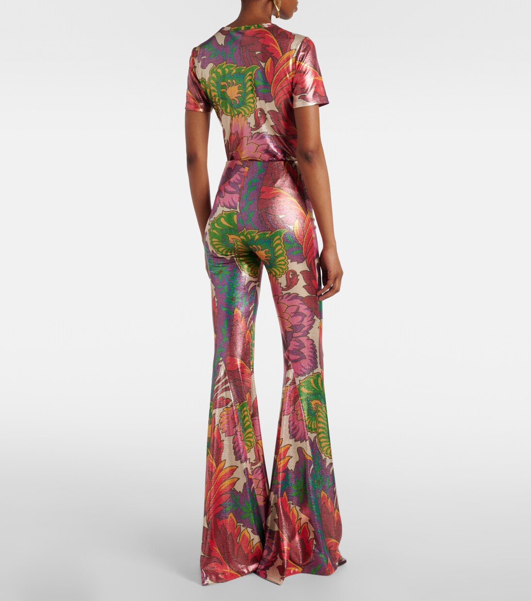 Semi-sheer flared jersey pants | Etro