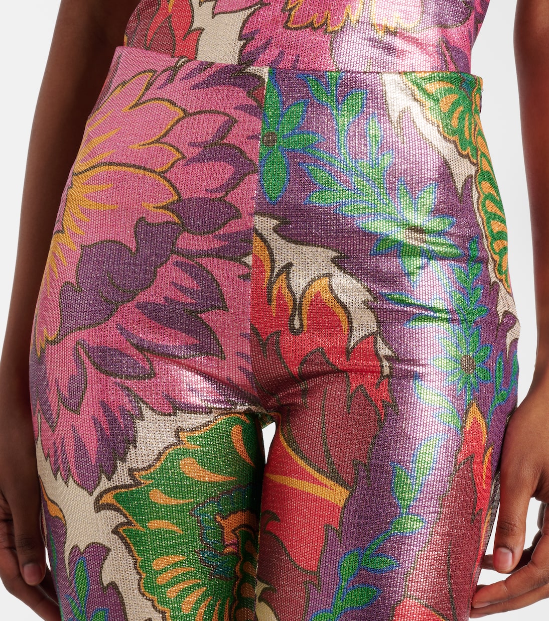 Semi-sheer flared jersey pants | Etro