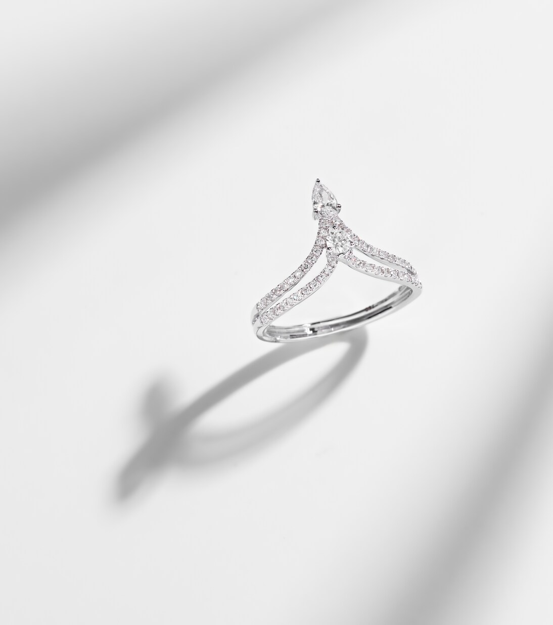 Bague en or blanc 18 ct et diamants | Shay Jewelry