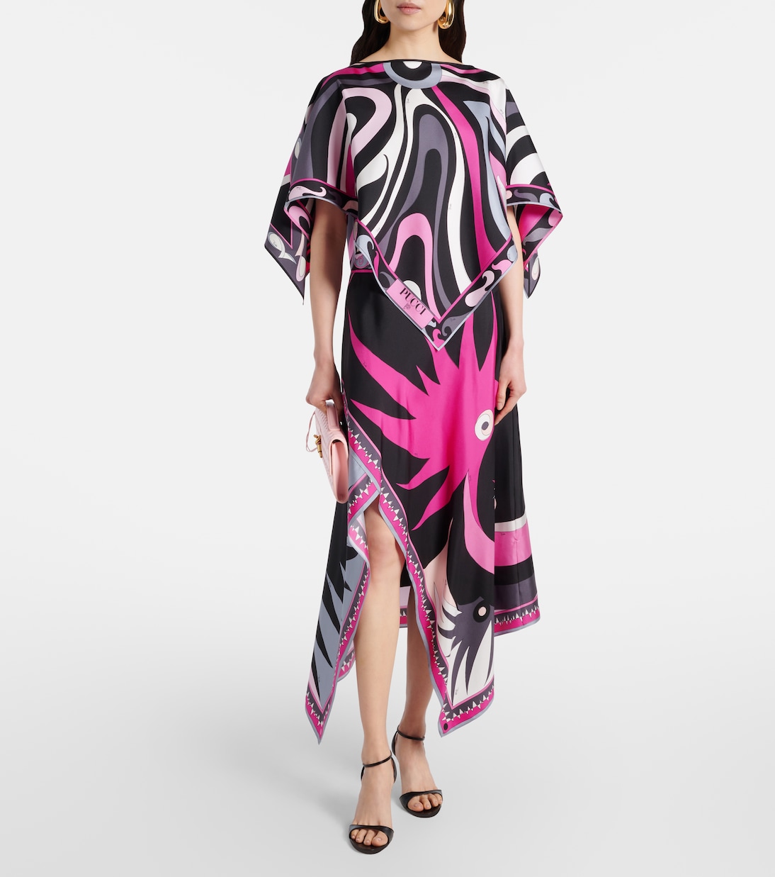 Falda midi Stella de seda asimétrica | Pucci