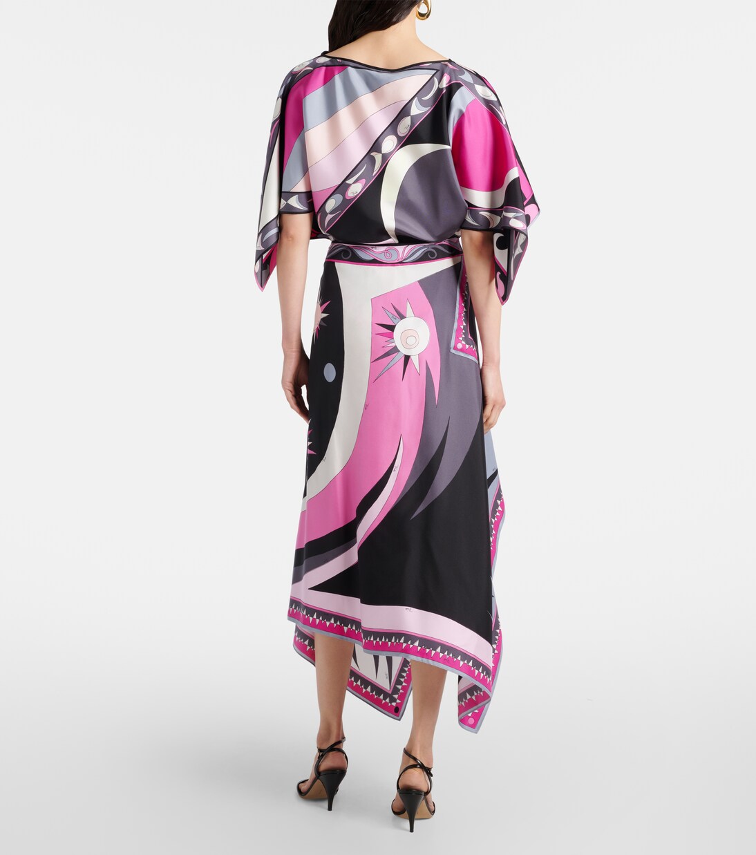 Falda midi Stella de seda asimétrica | Pucci