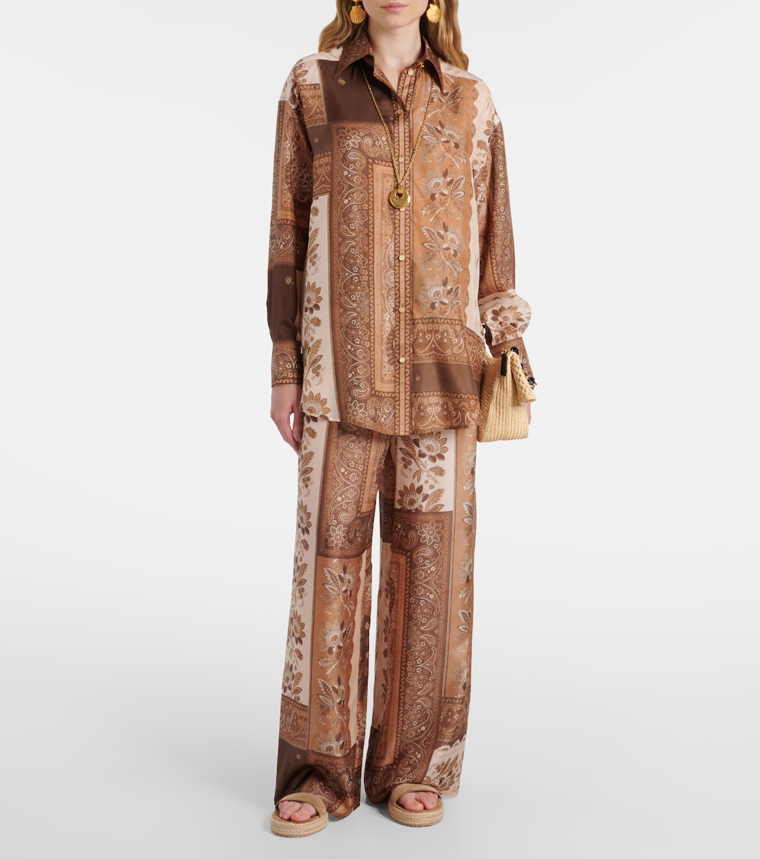 Verzierte Espadrille-Sandalen aus Veloursleder | Gianvito Rossi