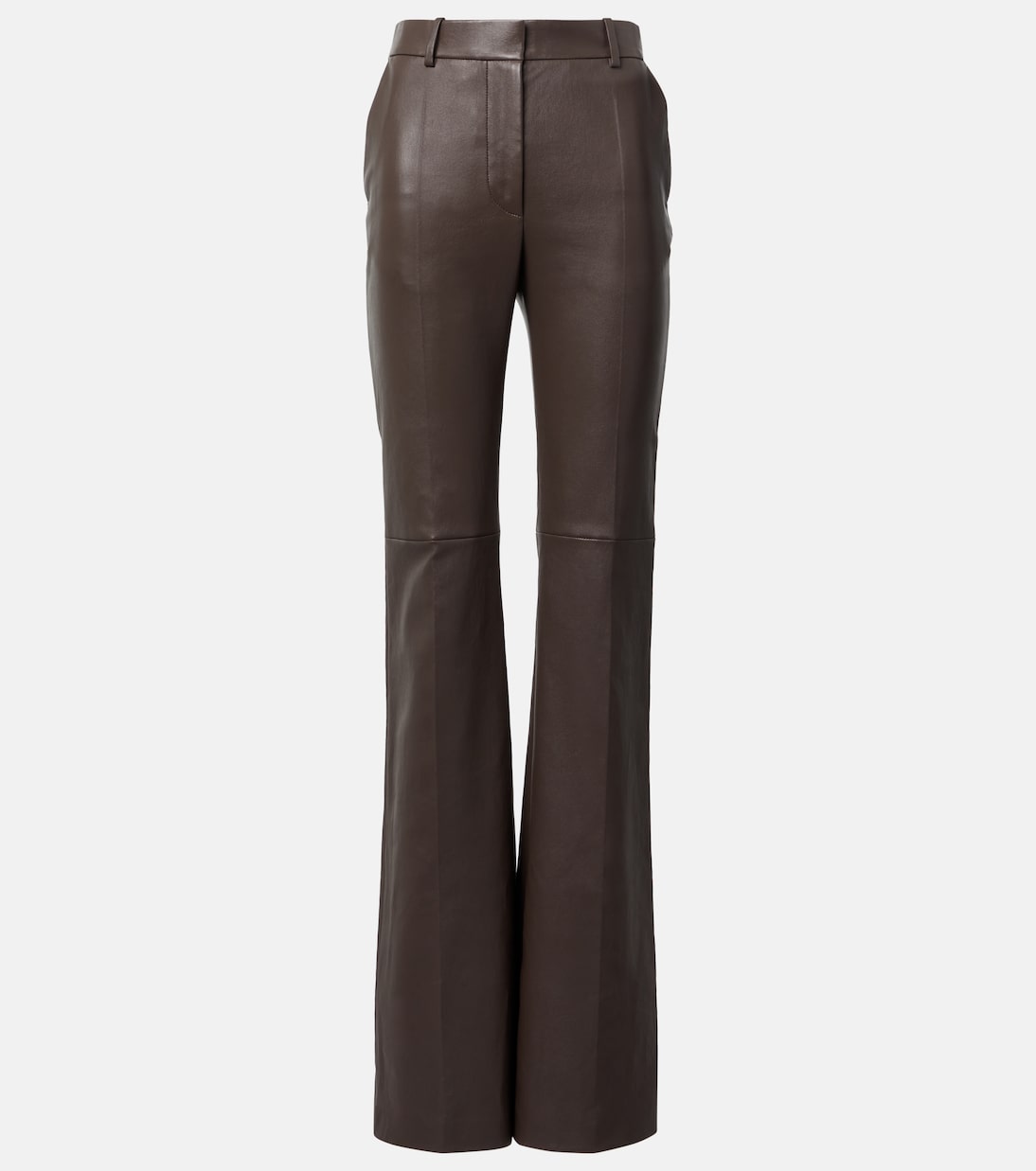 Tafira mid-rise leather flared pants | Joseph