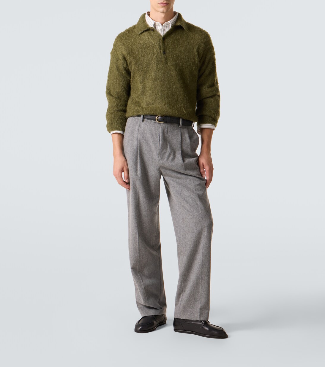 Mohair and wool polo sweater | Auralee