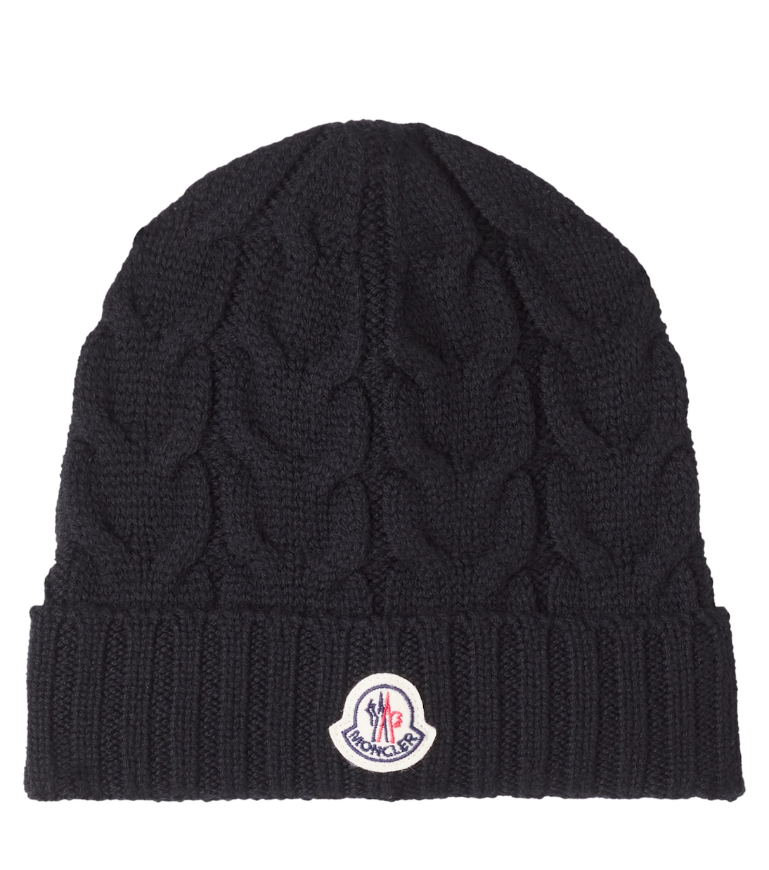 Logo cable-knit wool beanie | Moncler Enfant