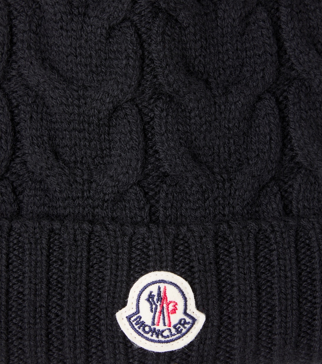 Logo cable-knit wool beanie | Moncler Enfant