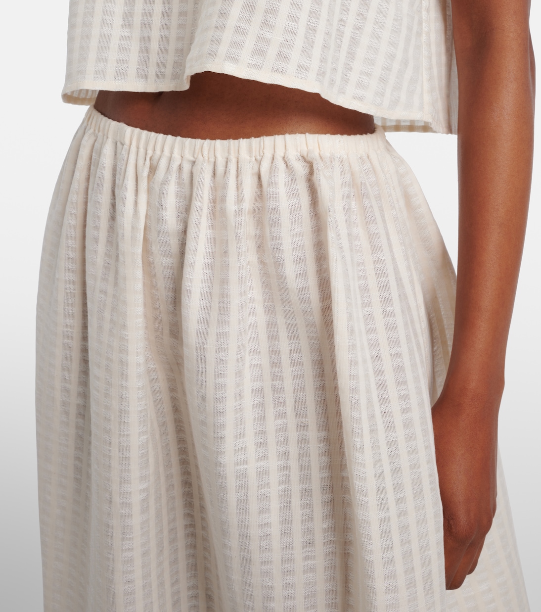 Maxirock Rafaela aus Baumwolle und Leinen | Asceno