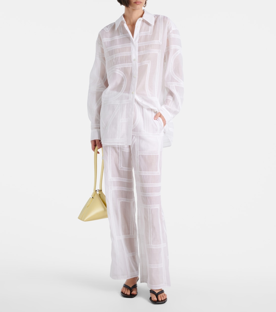 Besticktes Hemd aus Voile | Toteme