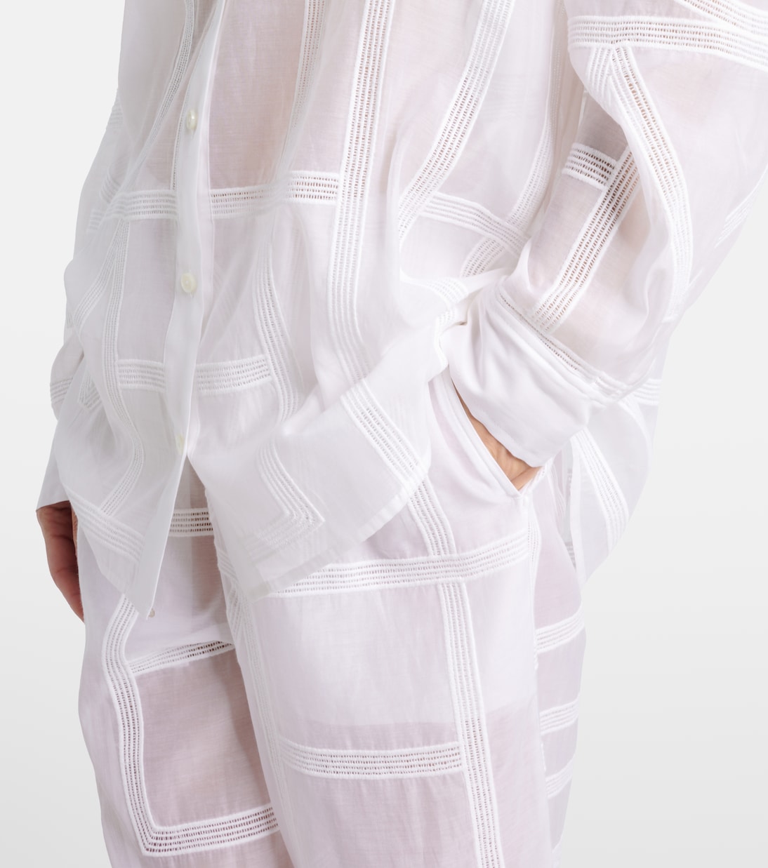 Besticktes Hemd aus Voile | Toteme