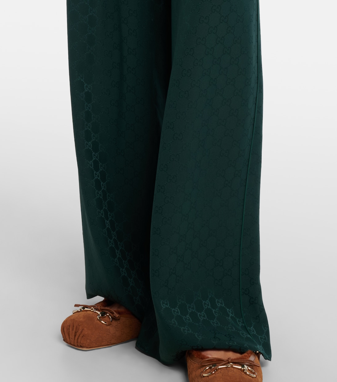 Palazzo-Hose GG aus Seiden-Jacquard | Gucci