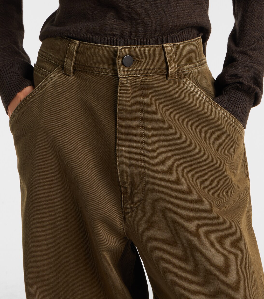 高腰阔腿牛仔裤装 | Lemaire