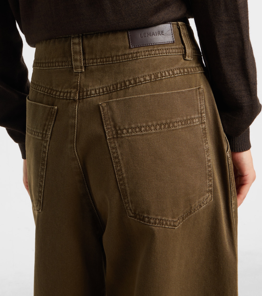 高腰阔腿牛仔裤装 | Lemaire