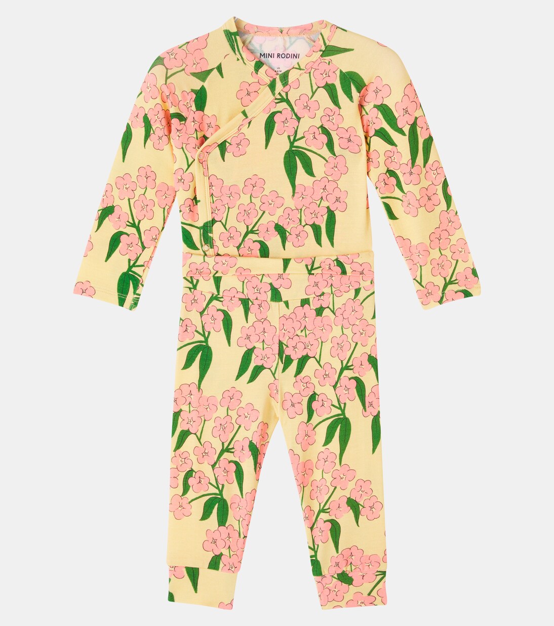 Baby floral bodysuit and pants set | Mini Rodini