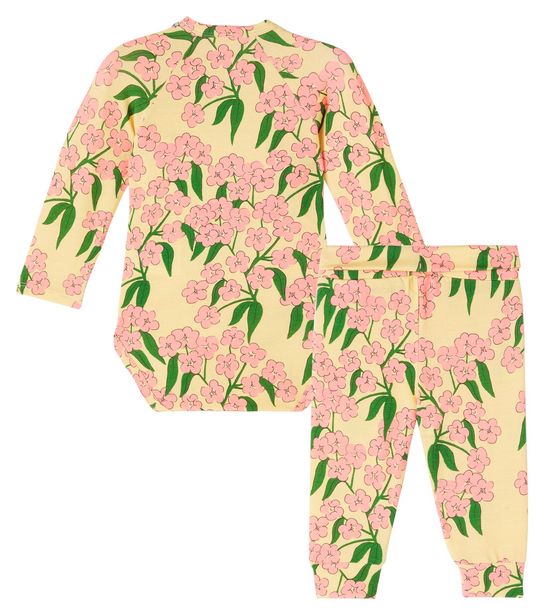 Baby floral bodysuit and pants set | Mini Rodini