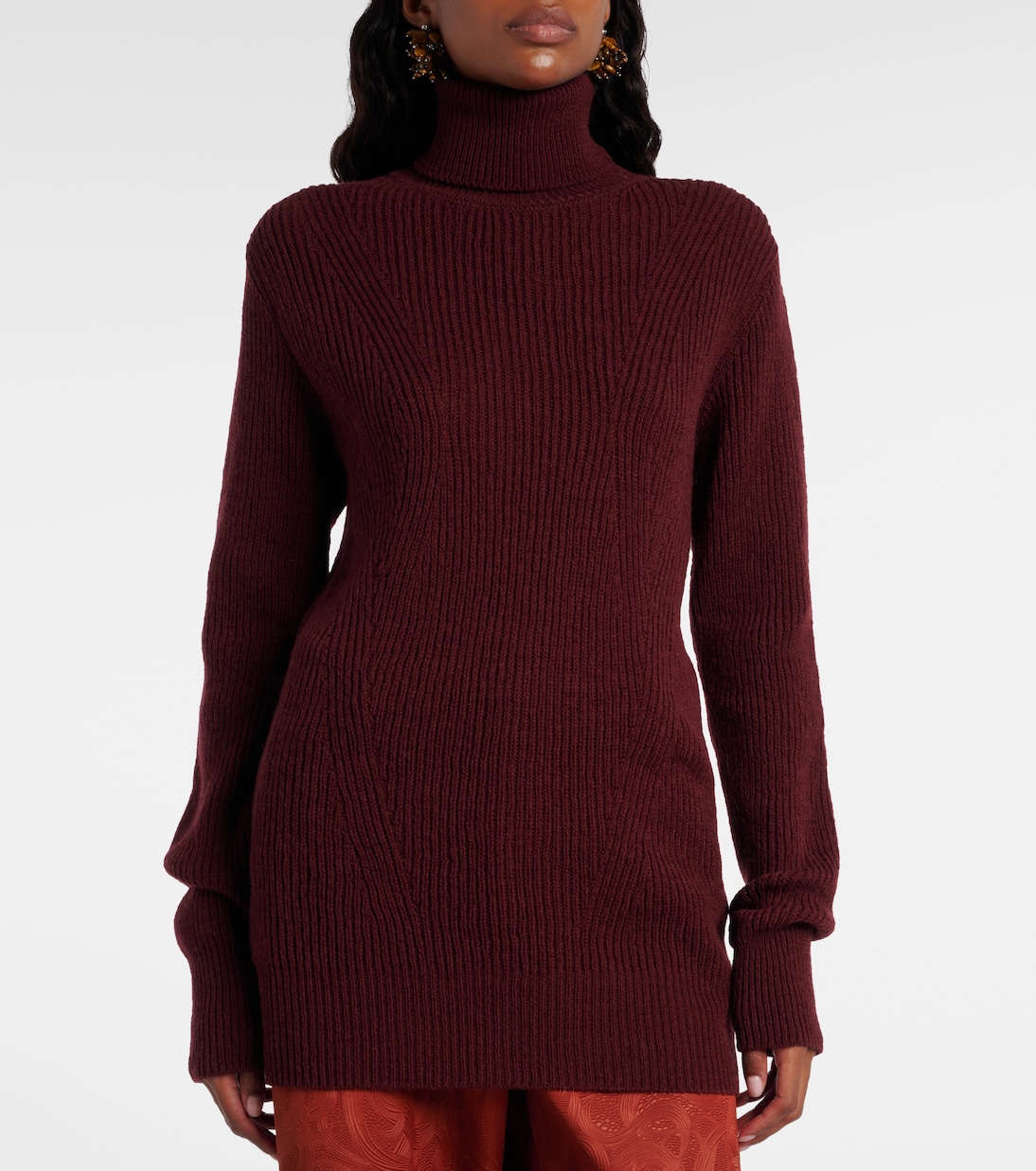 Rollkragenpullover aus Rippstrick | Dries Van Noten