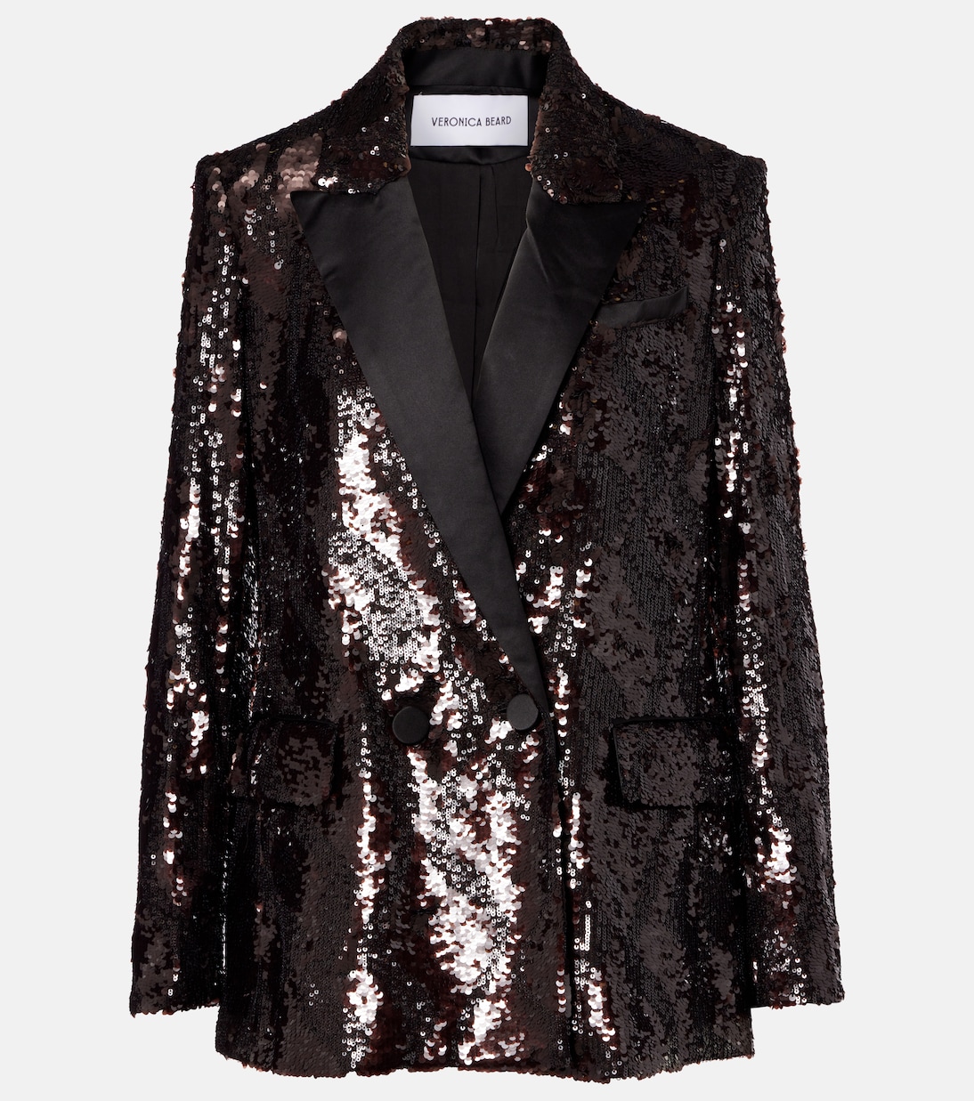 Sequined double-breasted blazer | Veronica Beard