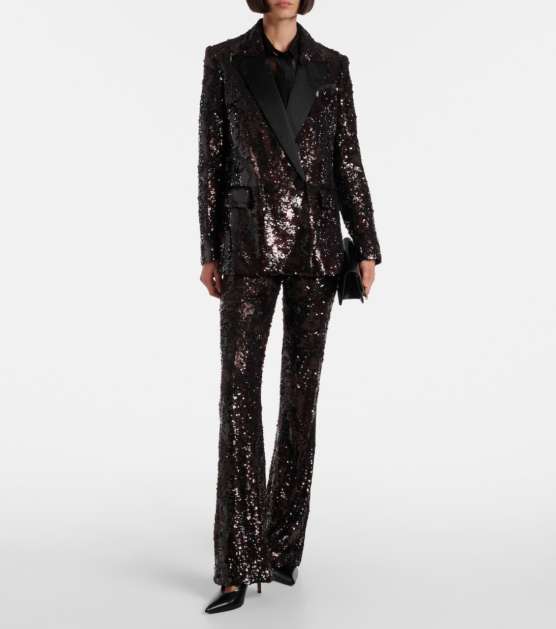 Sequined double-breasted blazer | Veronica Beard