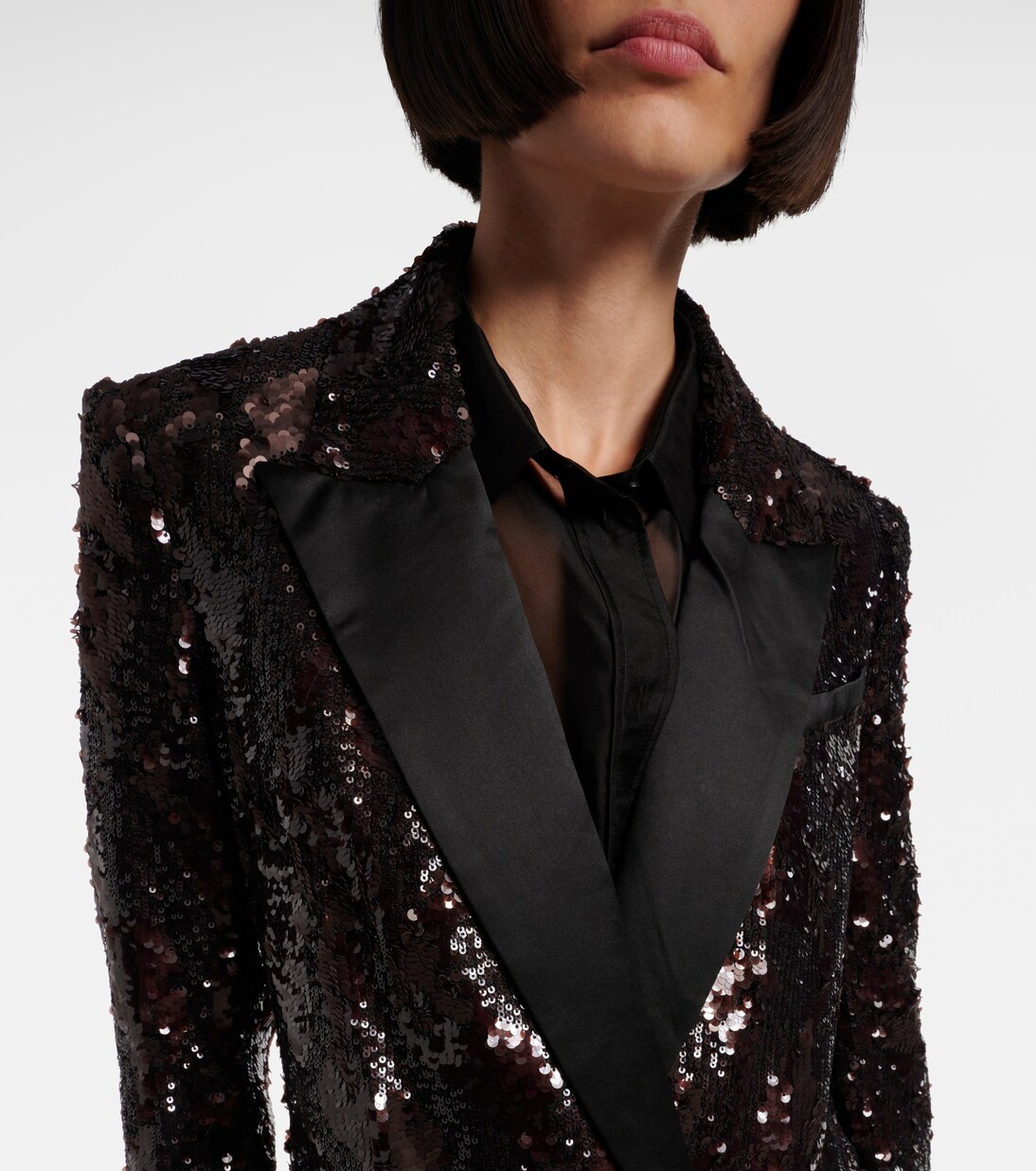 Sequined double-breasted blazer | Veronica Beard