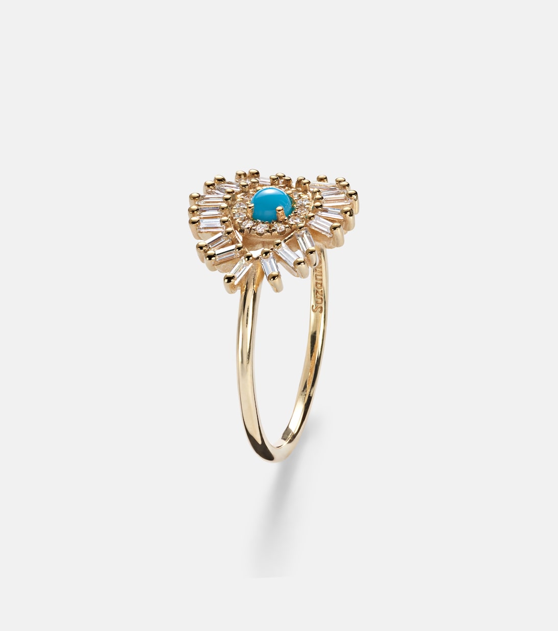 Bague Evil Eye Mini en or 18 ct, turquoise et diamants | Suzanne Kalan