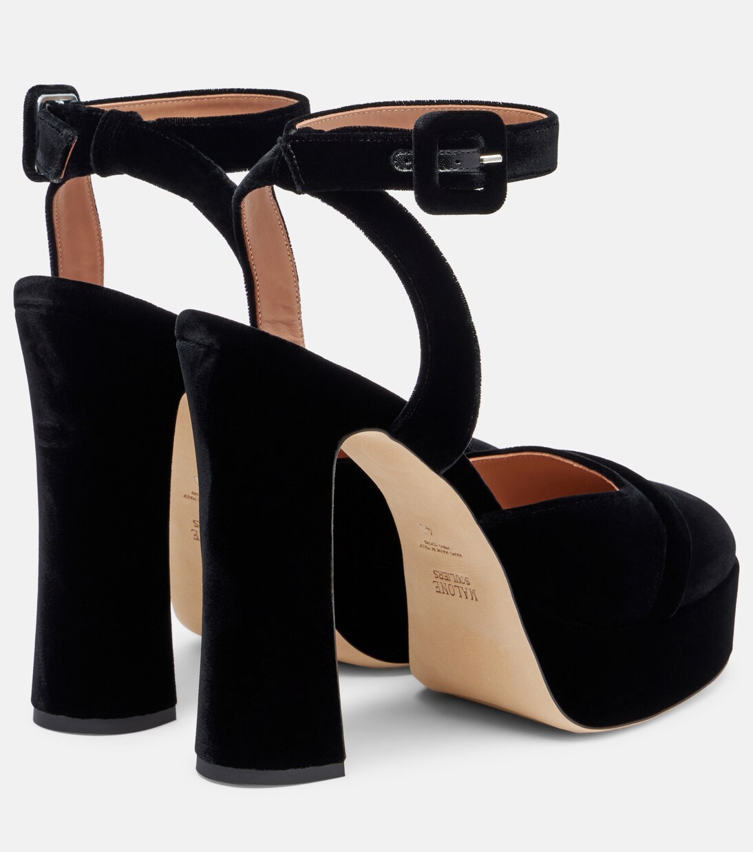Mora 125 velvet platform pumps | Malone Souliers