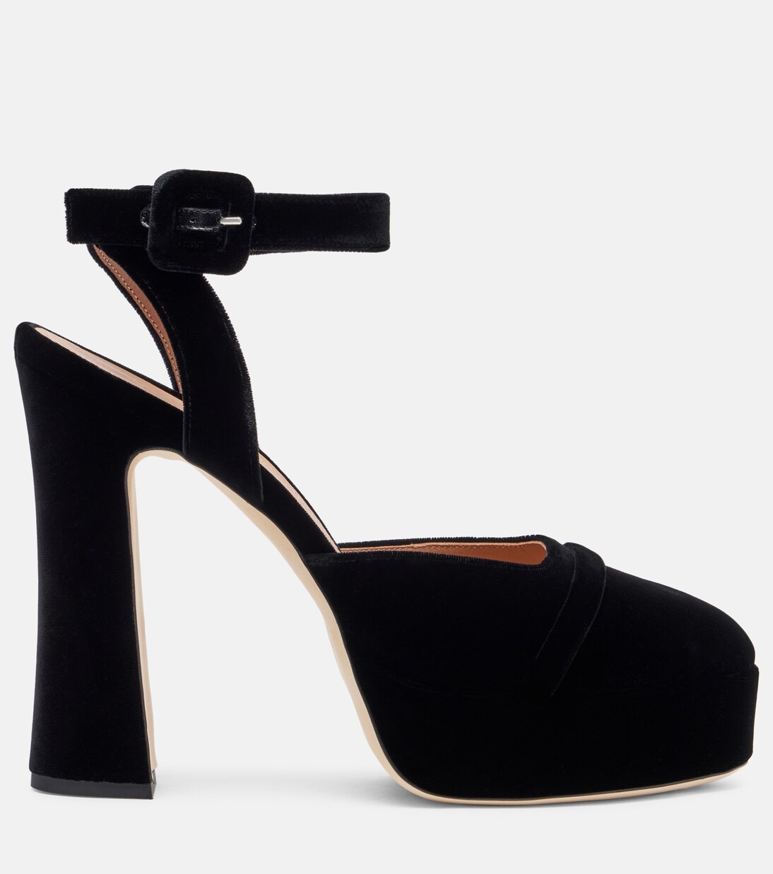 Mora 125 velvet platform pumps | Malone Souliers