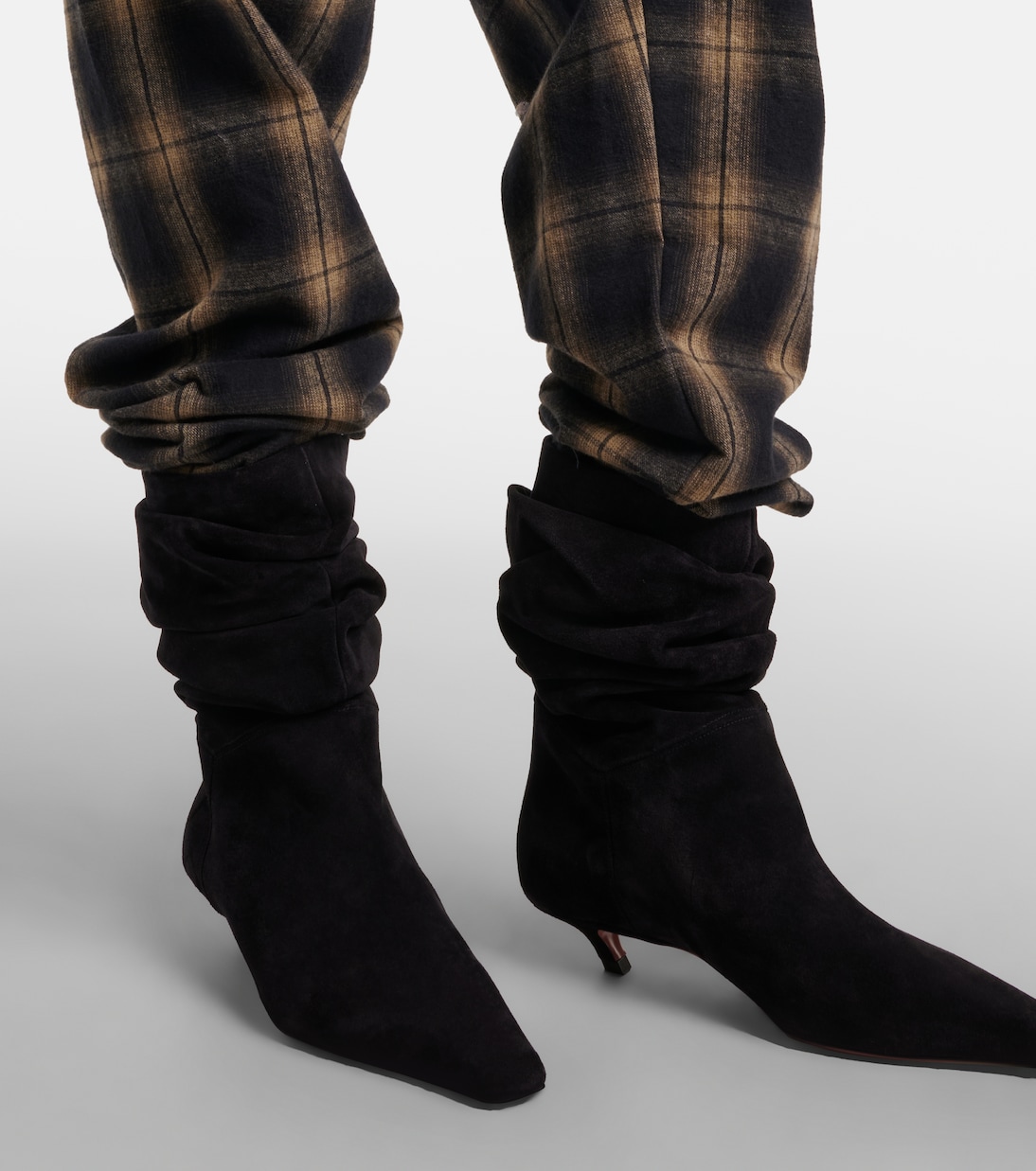 Jamie 25 suede ankle boots | Amina Muaddi