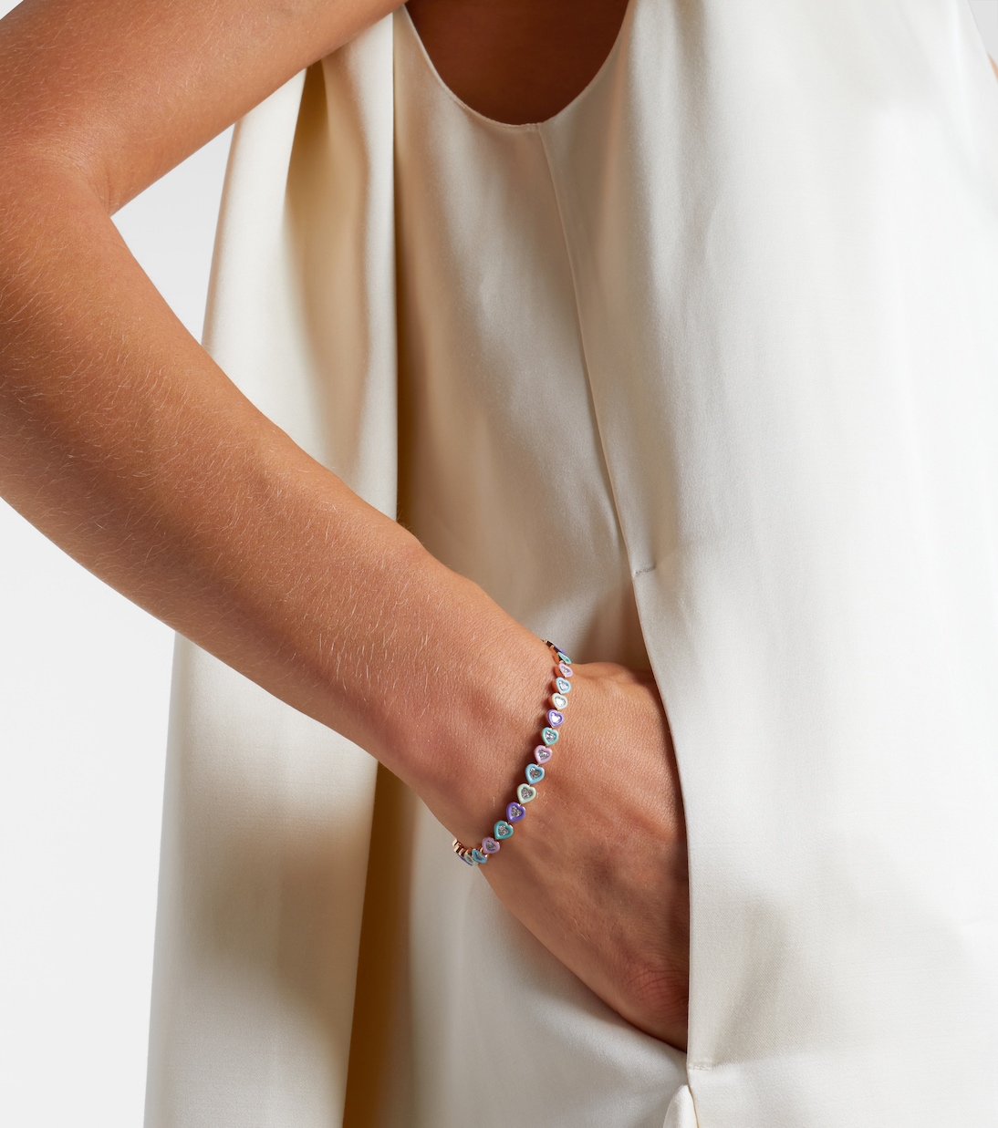 Candy Crush 18kt rose gold (750/1000) bracelet with diamonds | Kamyen