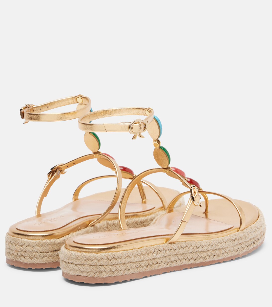 Sandalias Shanti de piel metalizada | Gianvito Rossi
