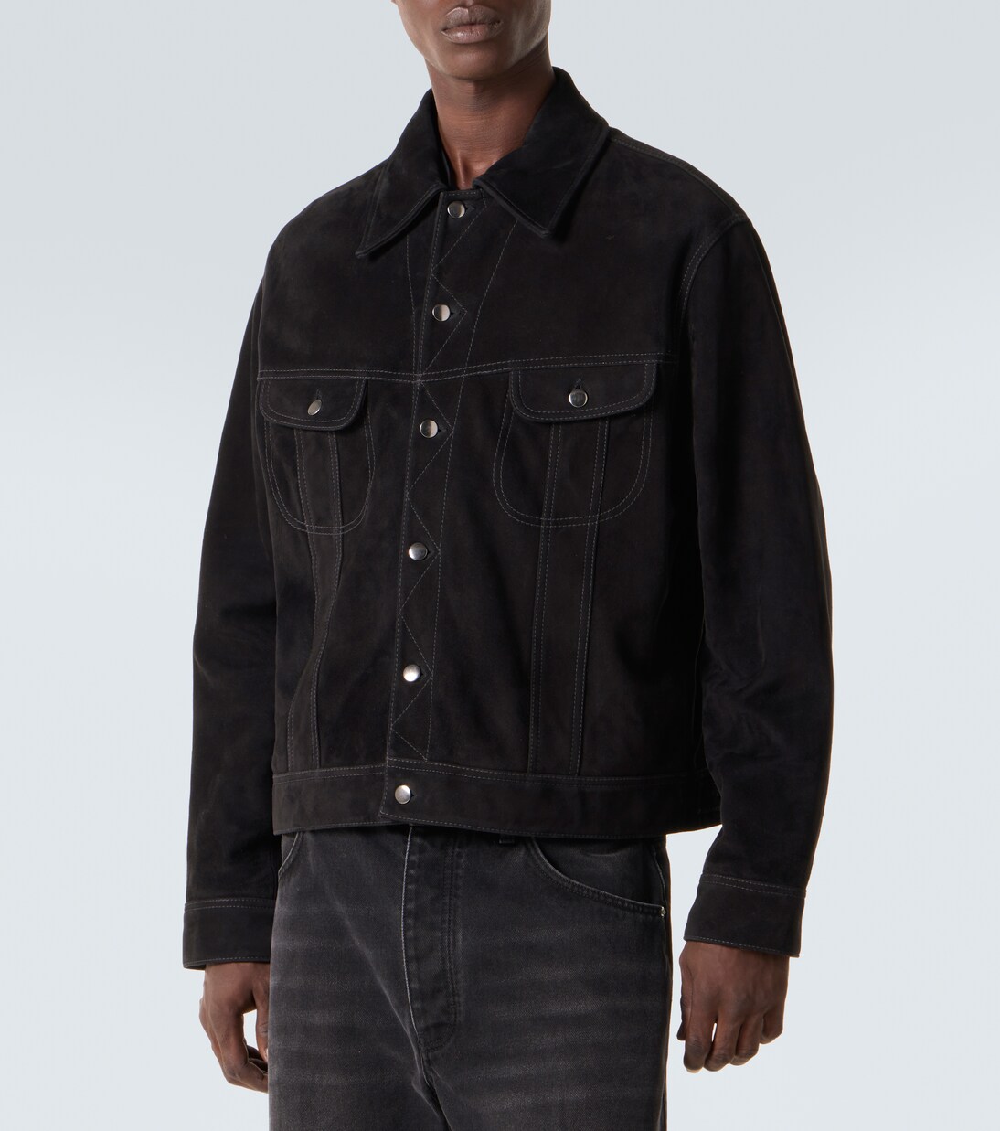 x Aaron Levine Boston suede jacket | Studio Nicholson